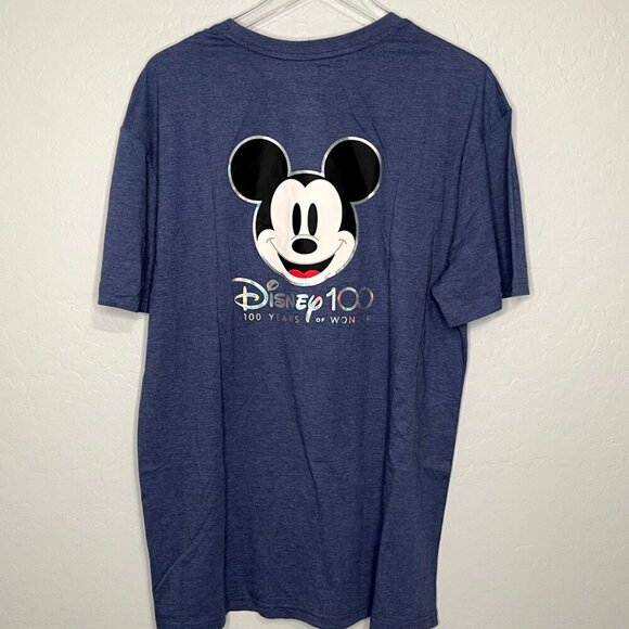Disney 100th Anniversary Graphic Short Sleeve Blue Unisex T-Shirt XL NWOT - Picture 7 of 7